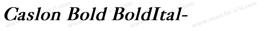 Caslon Bold BoldItal字体转换
